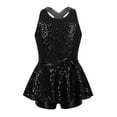 thumbnail image 2 of Runhomal Girls Sequins Dance Leotards Jazz Modern Tap Ballet Outfits Clothes Tutu Dress Black 12, 2 of 5