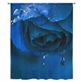 thumbnail image 2 of Blue Rose Sheer Curtains 84 Inches Long, Elegance Fantasy Flowers Romantic Light Filering Curtains, Breathable Simi Curtain Privacy Drapes for Living Room Bedroom Lightweight Window Treatment, 2 of 9