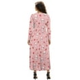 thumbnail image 2 of FKELYI Pink Axolotl Strawberry Print Fall Maxi Dress for Women Long Sleeve A-Line Flowy Dresses with Side Pockets V Neck Casual Dress for Spring Winter, S, 2 of 6