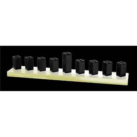A&M Judaica & Gifts 59045 0.64 x 2 x 2 in. Hanukkah Menorah, Enamel Pearl & Black