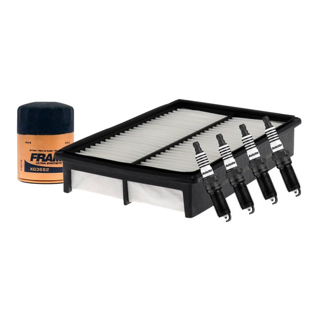 Kit De Bujías Platino, Filtro De Aire Y Filtro Para Aceite Sintético 6 PIEZAS Afinación Sin Aceite Compatible con 3 Sport 2010 A 2013 Mazda L4 2.5L