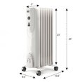 thumbnail image 2 of Gymax 1500W Oil Filled Radiator Heater Portable Space Heater Home Office, 2 of 10