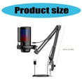 thumbnail image 5 of AOOOWER Streaming USB Mic Gaming Microphone for Gamers with LED Colorful Lighting Clear Pickup 360 Degree Adjustable Boom Arm, 5 of 15