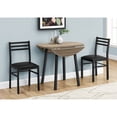 thumbnail image 2 of Contemporary Home Living 3pc Black and Brown Contemporary Dining Table Set 35", 2 of 5