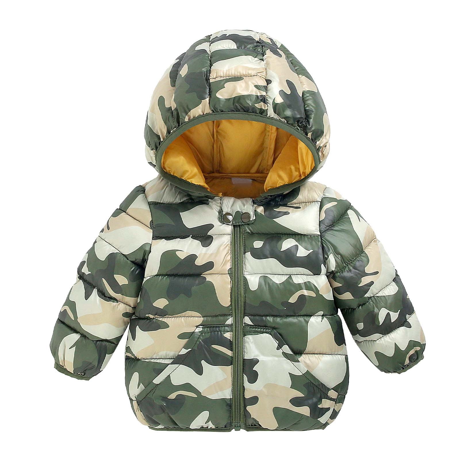 Happy Cherry Toddler Snowsuit Winter Puffer Warm Down Coat Thicken Hoodie Outwear Lightweight Windproof Jacket 2-7T 