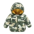 thumbnail image 2 of Hicidod Toddler Fleece Jacket Hooded Long Sleeved Winter Warm Down Coats Cute Printed Lined Fleece Padded Puffer Jackets, 2 of 4