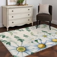 thumbnail image 3 of Area Rugs 2.7'x5', Daisy Eucalyptus Leaves Carpet for Living Room Bedroom Dining Room, Rustic Weeping Botanical Linen Throw Kitchen Rugs Non Slip Washable Rectangle Indoor Outdoor Rugs, 3 of 8