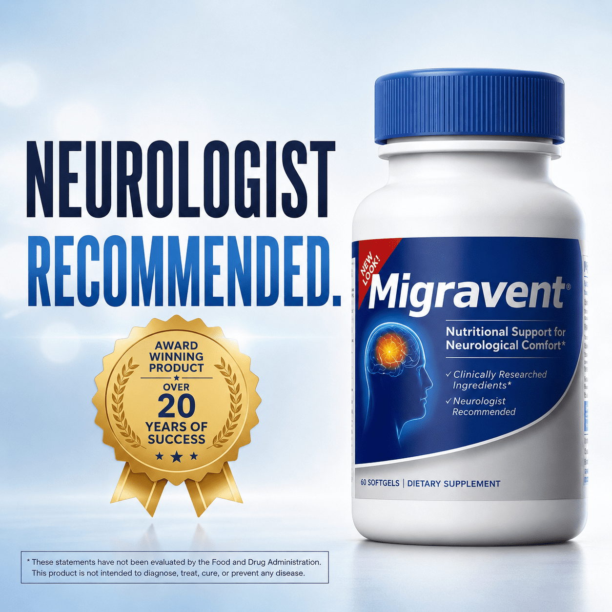 Vita Sciences Migravent, Support Supplement with Butterbur, CoQ10, Magnesium, Riboflavin, 60 Softgels