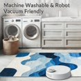 thumbnail image 5 of ODIKA 5'x7' Machine Washable Non-Slip Area Rug, Oceanic Contour Lines and Rippled Gradient Forms with Movement High Traffic Rug, Blue, 217617, 5 of 7