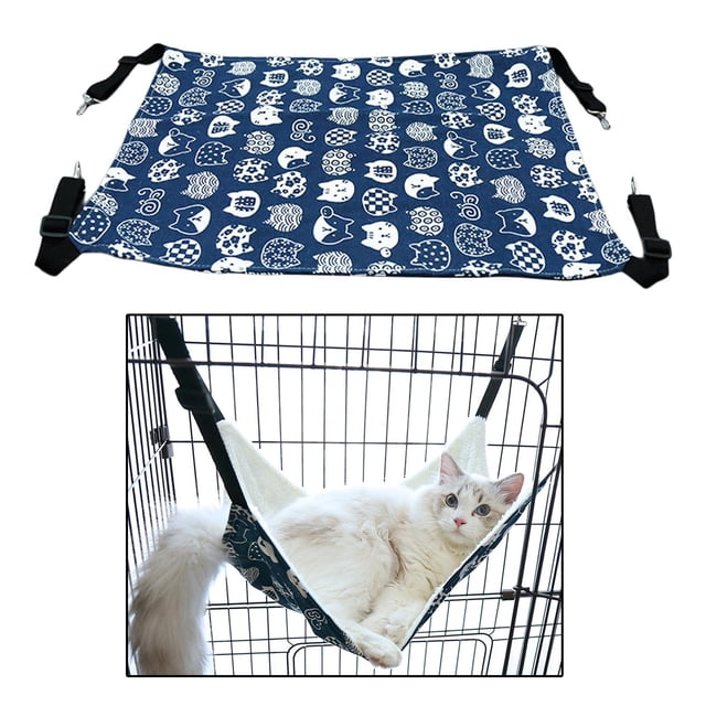 Cómoda jaula para Hamaca Interior ajustable de doble capa Cama acogedora para mascotas Instalar fácilmente Perros Hurón Conejos - Colco Hamaca colgante de gato