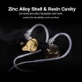 thumbnail image 4 of Auriculares Linsoul KZ ZSN PRO X Dual Driver 1BA+1DD Hybrid, 4 of 9