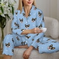 thumbnail image 6 of Fotbe Corgi Dog Pattern Long Sleeve Pajama Set for Women,Sleepwear Set,2-piece Loungewear Set,Soft PJs Comfy Nightwear with Pockets -Small, 6 of 7