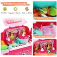 thumbnail image 3 of Kids Kitchen Toys Set, 26pcs Toddler Toy Kitchen Playset with Cooking Stove, Cookware Pot & Pan, Play Food Toy and Kitchen Accessories, Pretend Play Kitchen Toy for Girls Boys (15.7 * 15.5 * 8.5in), 3 of 7