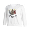 thumbnail image 2 of Christmas Family Matching Fashion Warm Outfits Christmas Tree Print Loose Pullover Tops Loungewear Skin-Friendly, 2 of 9