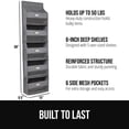 thumbnail image 2 of GORILLA GRIP Over Door Organizer Holds 50lbs 5 Shelf Hanger for Bedroom, Bathroom 58x15 Inches Gray, 2 of 9