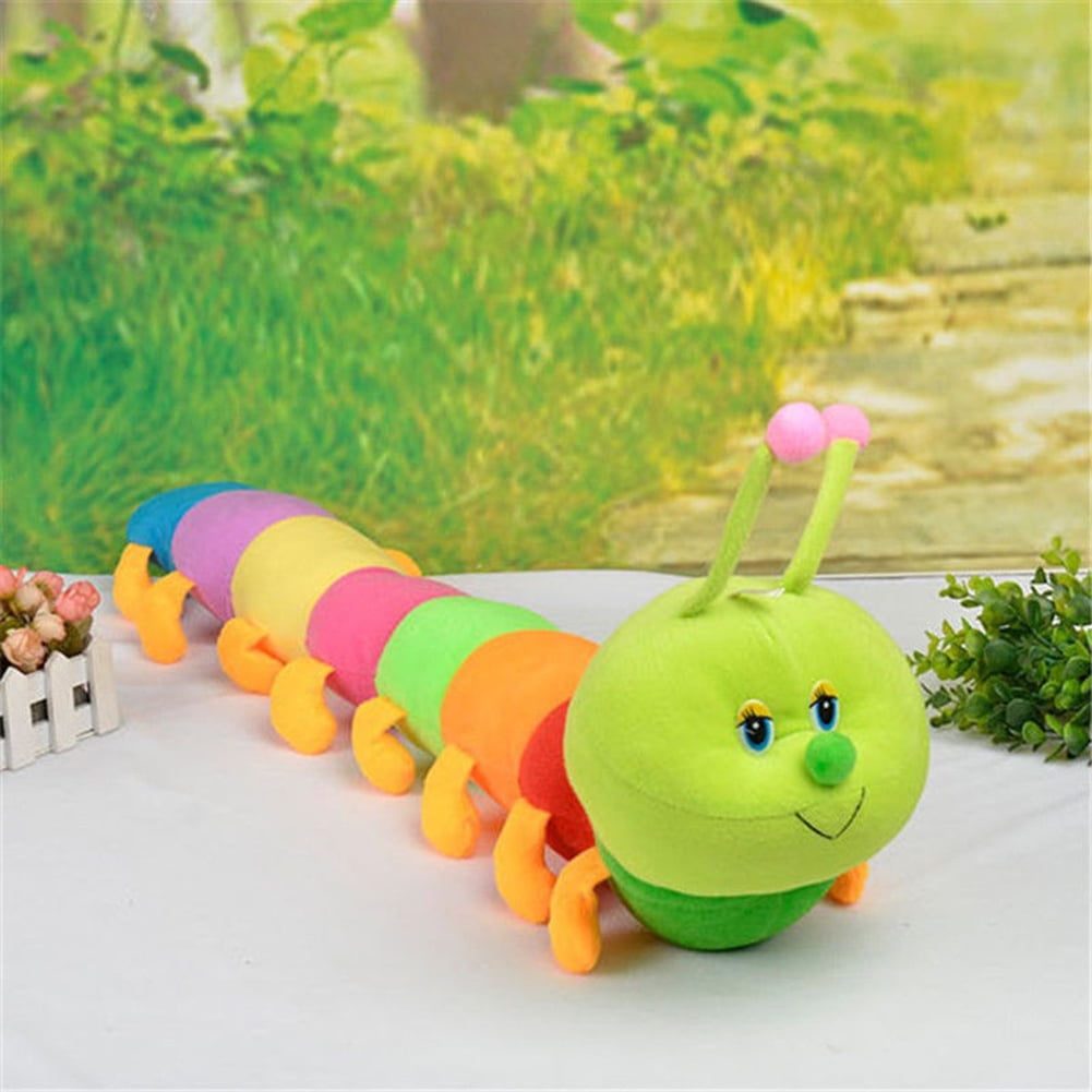 Colorful Inchworm Soft Caterpillar Lovely Developmental Child Baby Toy Doll SU 