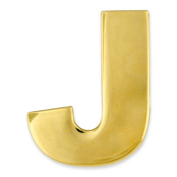 PinMart PinMart's Gold Plated Alphabet Letter J Lapel Pin Walmart