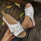 thumbnail image 2 of Sandalias de Cuña de las Mujeres de Moda Versátil de la Playa Peep-Toe Zapatillas de Pie Abierto para la Primavera Y el Verano, 2 of 9