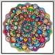 thumbnail image 3 of Arte Espiritual Lleno Diamantes - Serie Pintura Abstracta Mandala Multicolor Resina 30 * 30 cm V750, 3 of 9