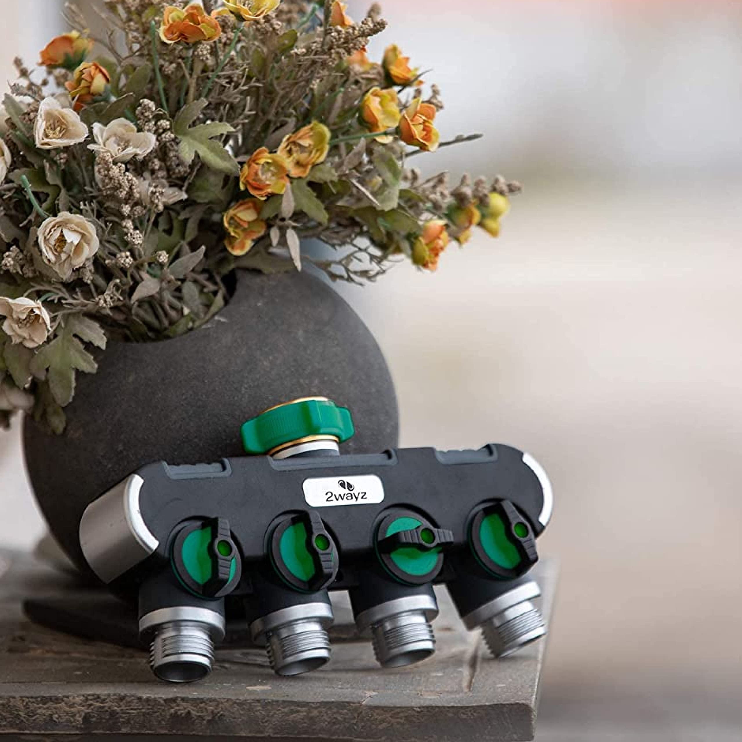 【WOOHWA】HESION 2WAY PT 2Wayz - 4Way Outdoor Garden Hose Splitter, Heavy Duty Water
