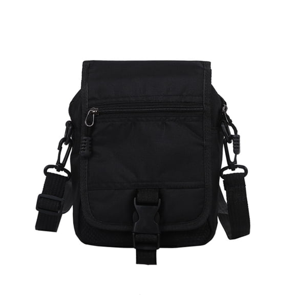 DODAMOUR Mini Crossbody Bag for Women Men, Travel Passport Wallet Bag, Cell Phone Crossbody Wallet Purses with Grid Pocket (Black)