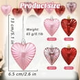 thumbnail image 2 of 8Pcs Valentines Day Ornaments for Tree, 2.6" Red Pink Heart Baubles, Shatterproof Hanging Decorations, Romantic 3D Heart Pendants for Wedding Anniversary Party Home Decor, 2 of 7