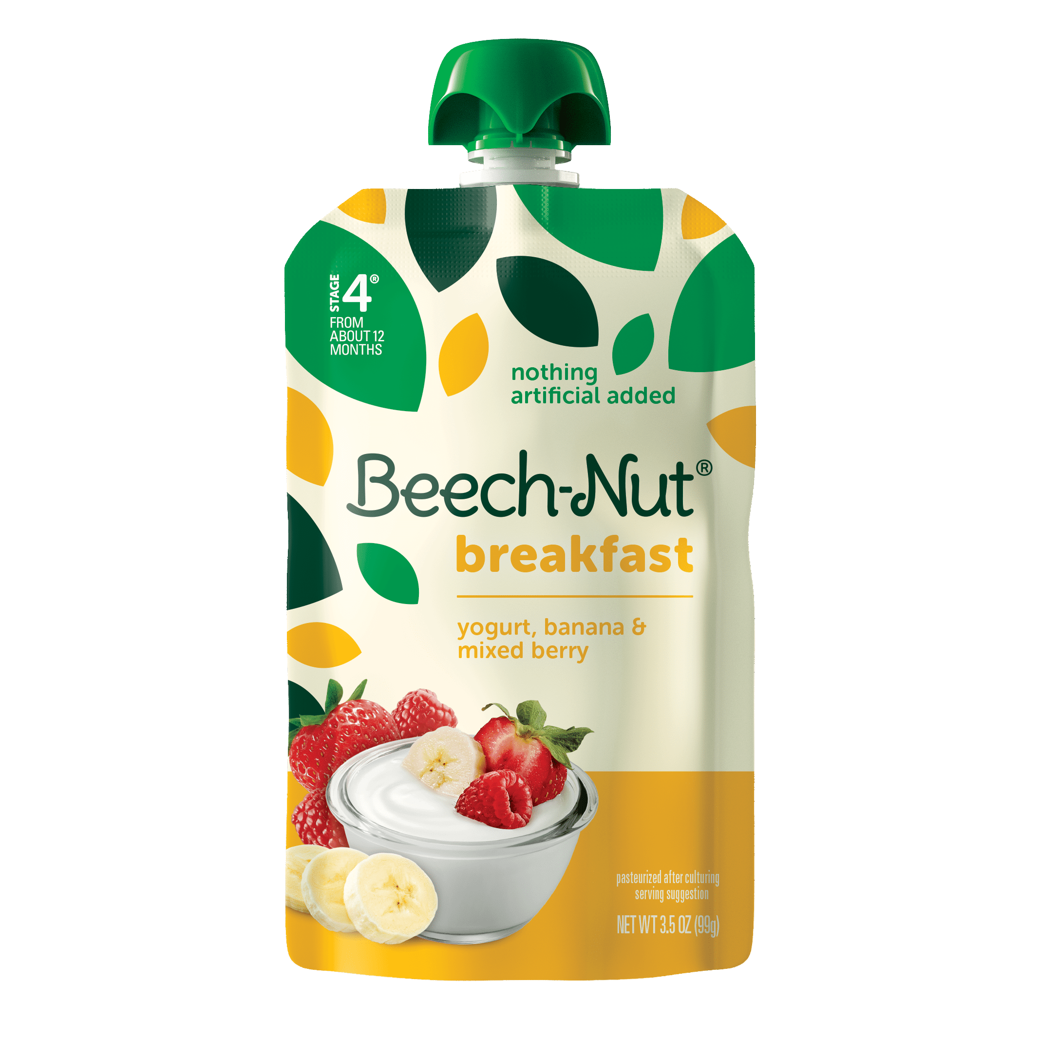 Beech-Nut Breakfast Stage 4, Yogurt Banana & Mixed Berry Baby Food, 3.5 oz Pouch