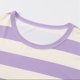 thumbnail image 4 of Camisones de algodón Gibobby Pijama de algodón de imitación Color degradado a rayas morado M, 4 of 5