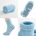 thumbnail image 3 of Zando Cozy Non Slip Socks Womens Warm Fuzzy Socks Super Soft Grip Socks for Women Fluffy Socks with Grippers for Women Hospital Socks Rainbow 5 Pairs, 3 of 5