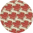 thumbnail image 1 of Ahgly Company Machine Washable Indoor Round Transitional Lava Red Area Rugs, 5' Round, 1 of 7