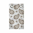 thumbnail image 1 of Brown Paisley Hanging Pocket Organizer, Abstract Intricate Buta Floral Motif Illustration on Plain Background, Printed Polyester Storage Bag with Pockets, 9" x 27", Caramel and White, 1 of 2