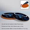 thumbnail image 4 of Constellation 6pcs Round Microfiber Leather Coasters, 11x11 cm/4.3x4.3 in - Premium Table Drink Coasters Set for Home and Office, 4 of 6