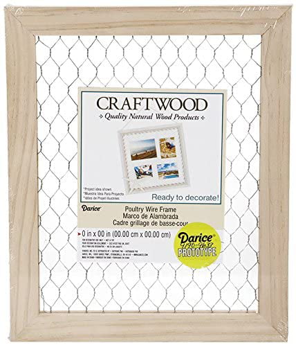 8 – Unfinished Wood Frame 9.5”x11.5” Outside Wire Frame 1pc 