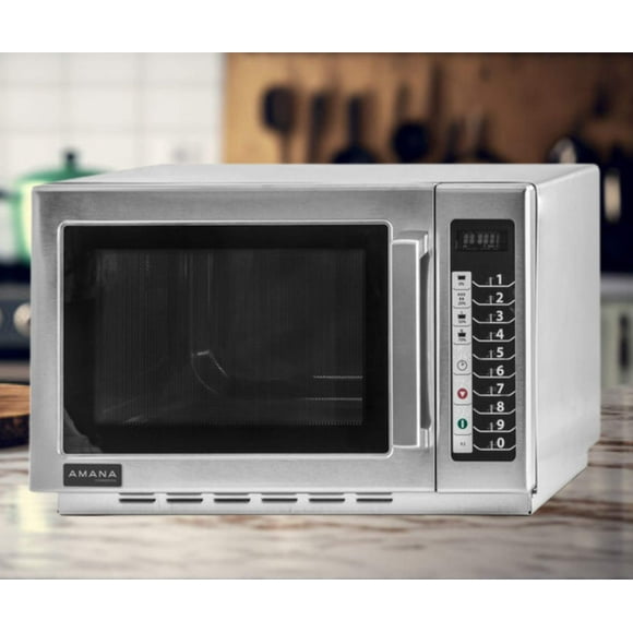Amana Stackable Commercial Microwave with Push Button Controls - 120V, 1000W | Efficient Kitchen Appliance