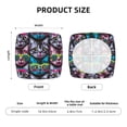 thumbnail image 5 of JUNZAN Happy Kitten Faces Print Dining Chair Seat Covers, Stretch Fitted Dining Room Upholstered Chair Seat Cushion Cover, 5 of 8