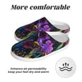 thumbnail image 6 of Balery Starry Night Iris Field Pattern Women's Fuzzy Memory Foam Slippers Fluffy Winter House Shoes Indoor and Outdoor-35/36, 6 of 7