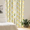 thumbnail image 2 of Ambesonne Green and Yellow Curtains, Organic Fruits, Pair of 28"x84", Fern Green and Yellow, 2 of 5