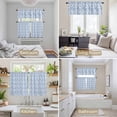 thumbnail image 6 of Blue Botanical Kitchen Curtains Sets for Windows 36 Inch Length, Watercolor Rustic Tree Abstract Rod Pocket Window Treatments Tier Curtains and Valances Set for Bedroom/Bathroom, 6 of 8