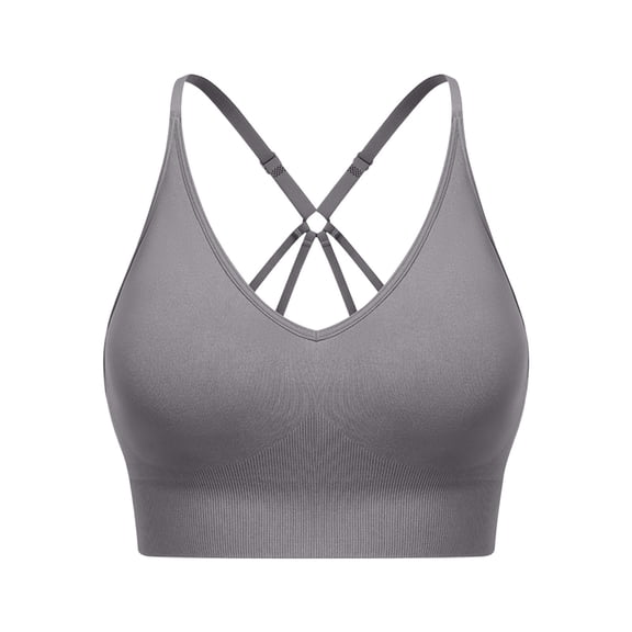 DISKEBUISS Women's Sports Bras Racerback Thin Strap Adjustable Breathable Push Up for Running & Gym Workouts