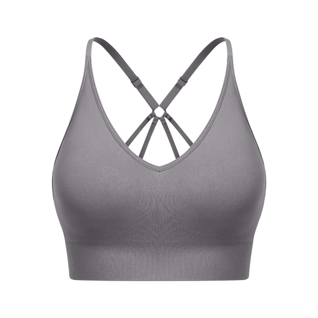 Timegard Sports Bras for Women Adjustable Spaghetti Strap High Support Stretch Workout Running No Underwire Bras