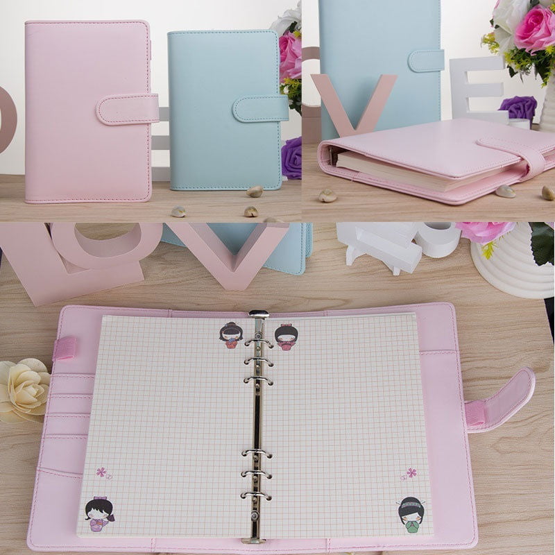 A5 A6 Classic Loose Leaf Ring Binder Notebook Planner Diary Cover Notebook 