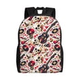 thumbnail image 1 of Disketp Guitar Skull rock Mochila Unisex de Apertura Lateral Completa, Mochila para Laptop para Escuela, Trabajo y Viajes, 1 of 8