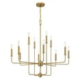 thumbnail image 3 of Avondale 12-Light Chandelier in Warm Brass, 3 of 6