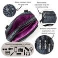 thumbnail image 4 of Baggallini Bolso bandolera pequeño con triple cremallera para mujer - Riñonera convertible de 8x6 pulgadas - Ligero resistente al agua, 4 of 5