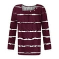 thumbnail image 3 of Patlollav Winter Fall Womens Solid Button Fashion Round Neck Comfortable Long Sleeve Tops, 3 of 6