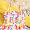 thumbnail image 6 of FYDUU Girl's 2 Piece Outfits Floral Boho Print Sleeveless Ruffle Cami Dresses With Long Sleeve Cropped Cardigan Sets Fashion Girls Fall Clothes 7-8 Years, 6 of 9