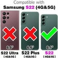 thumbnail image 5 of Asuwish Compatible with Samsung Galaxy S22 5G Phone Case Tempered Glass Screen Protector Slim Magnetic Ring Holder Stand Hybrid Protective Cell Cover for S 22 22S 4G G5 6.1 inch Women Men Red, 5 of 9