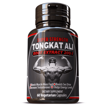 Tongkat Ali 500mg, 60 Capsules 200:1 Extract - Vegan Supplement