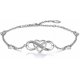 thumbnail image 1 of Tobilleras Para Mujer Tobillera De Plata De Ley 925 Para Mujer Pulsera De Tobillo Con Corazón Infinito Chapado En Oro Blanco Encanto De Amor Pulsera Grande Ajustable Gi, 1 of 5