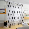 thumbnail image 2 of RRJ 4Pcs Summer Floral Curtains, Ink Large Flower Voile Net Curtains for Door Screen Window, Sheer Gauze Curtain Panel with Twig Pattern for Living Room Bedroom Decor, 2 of 9